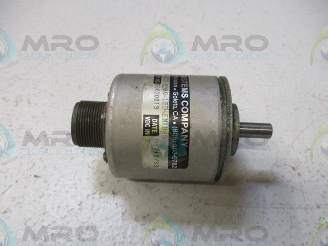 BEI MOTION SYSTEMS H25E-F1-SS-2000-ABZC-8830-LED-EM18-S OPTICAL ENCODER *USED*