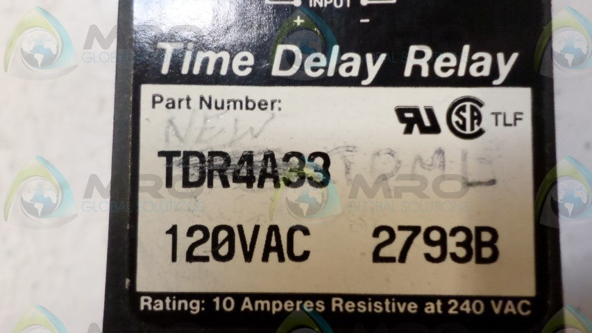 SSAC TDR4A33 TIME DELAY RELAY *USED*