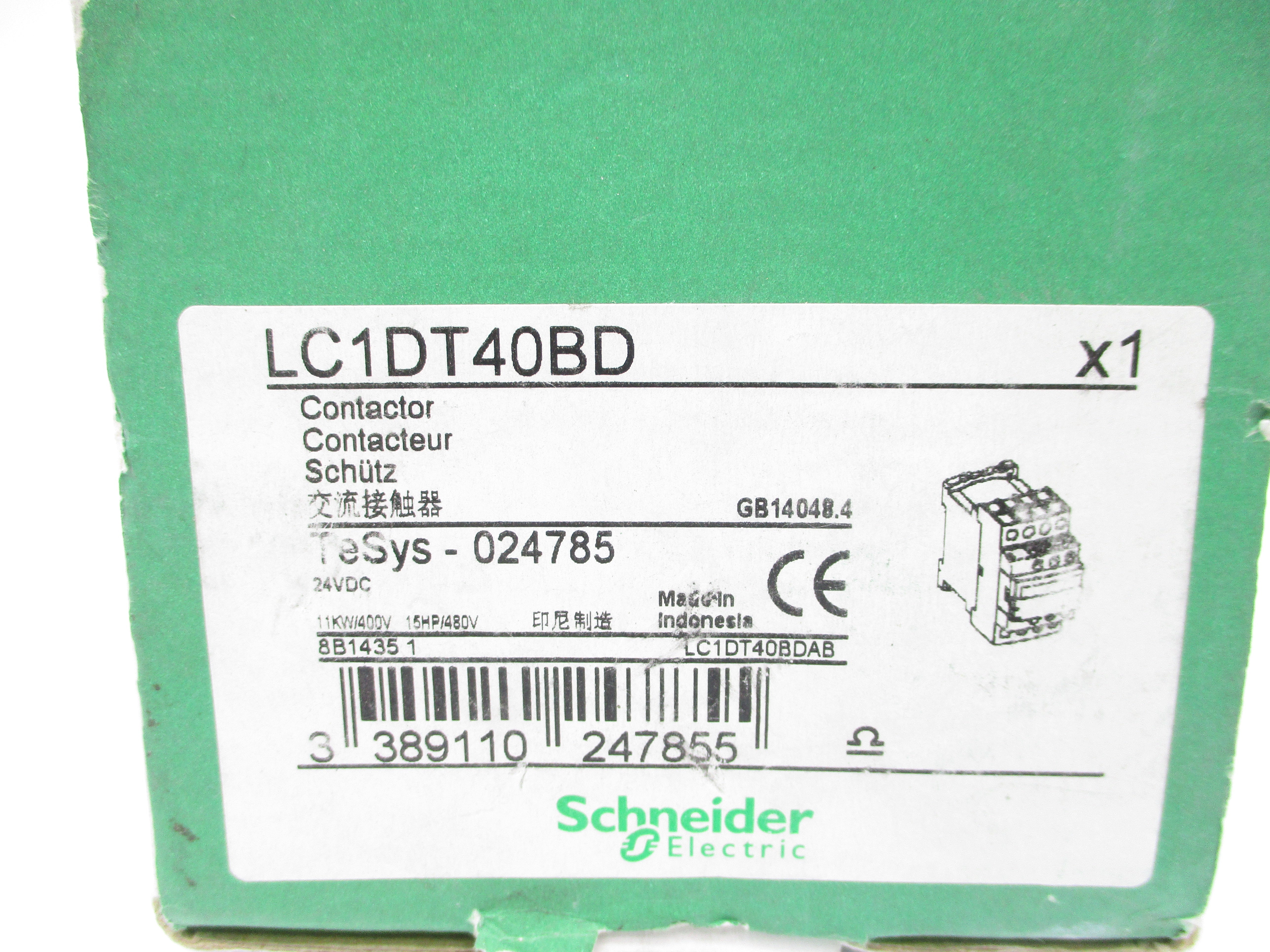 SCHNEIDER ELECTRIC LC1DT40BD 24VDC NSMP