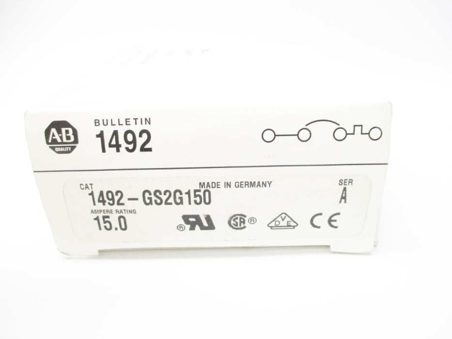 ALLEN BRADLEY 1492-GS2G150 SER. A 15A 277/480VAC NSMP