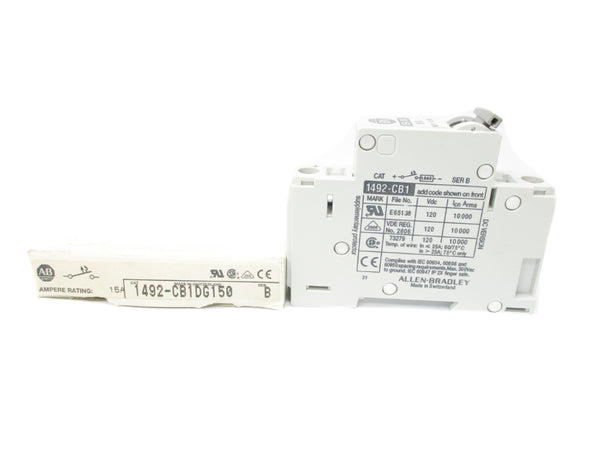 ALLEN BRADLEY 1492-CB1DG150 SER. B 15A 120VDC NSMP