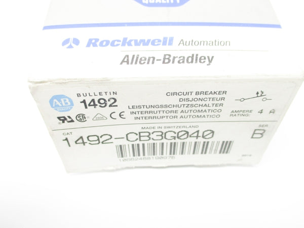 ALLEN BRADLEY 1492-CB3G040 SER. B 4A 480VAC NSMP