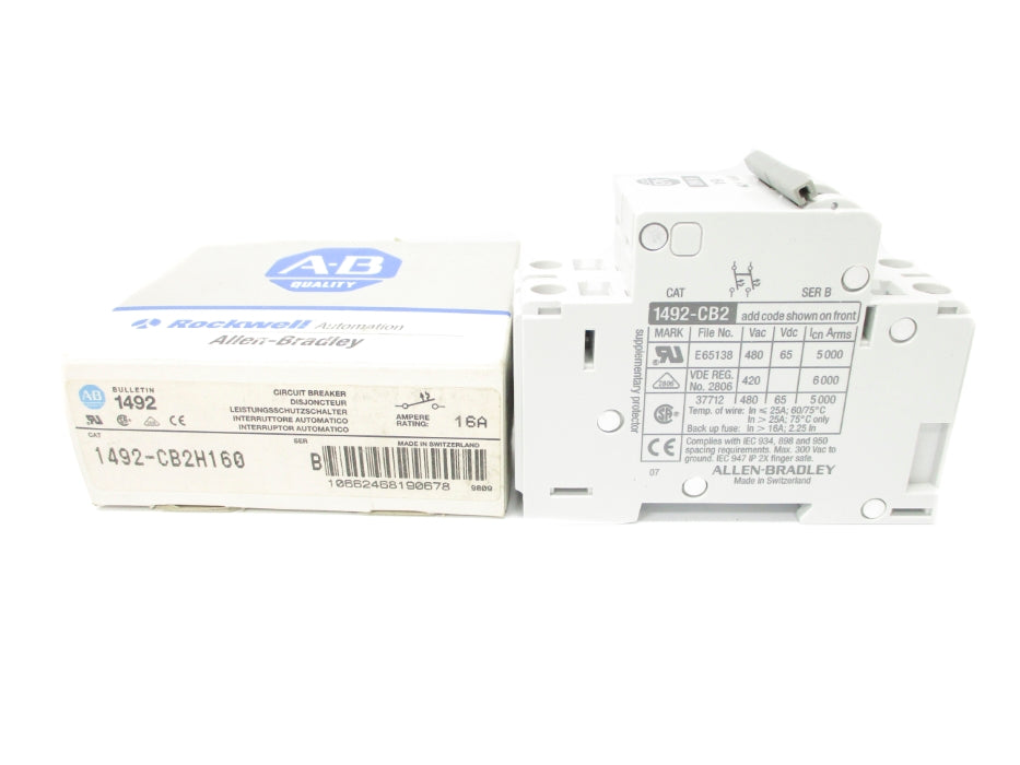ALLEN BRADLEY 1492-CB2H160 SER. B 16A 480VAC NSMP