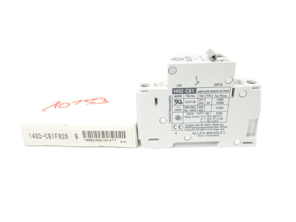 ALLEN BRADLEY 1492-CB1F020 SER. B 2A 277VAC NSMP