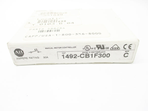 ALLEN BRADLEY 1492-CB1F300 SER. C 30A 277VAC NSMP