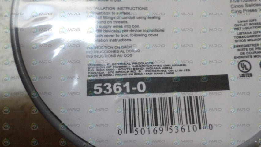BELL OUTDOOR 5361-0 ROUND SPLICE BOX *NEW IN ORIGINAL PACKAGE*
