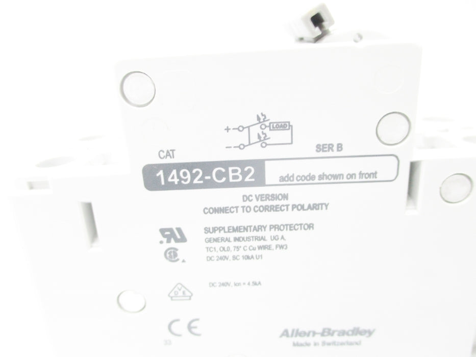 ALLEN BRADLEY 1492-CB2DF150 SER. B 15A 240VDC NSNP