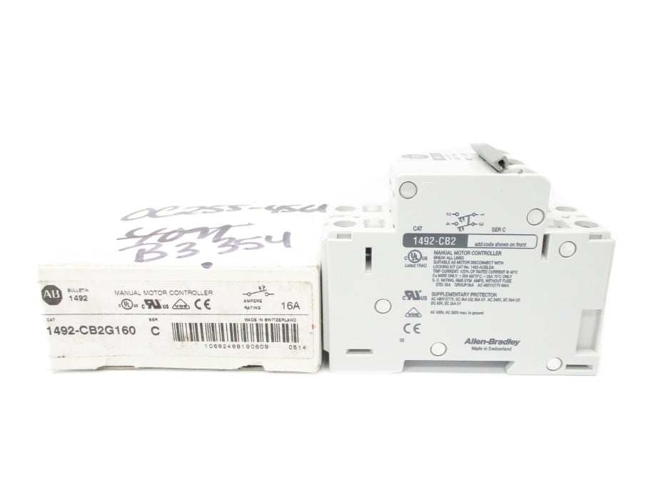 ALLEN BRADLEY 1492-CB2G160 SER. C 16A 277VAC NSMP