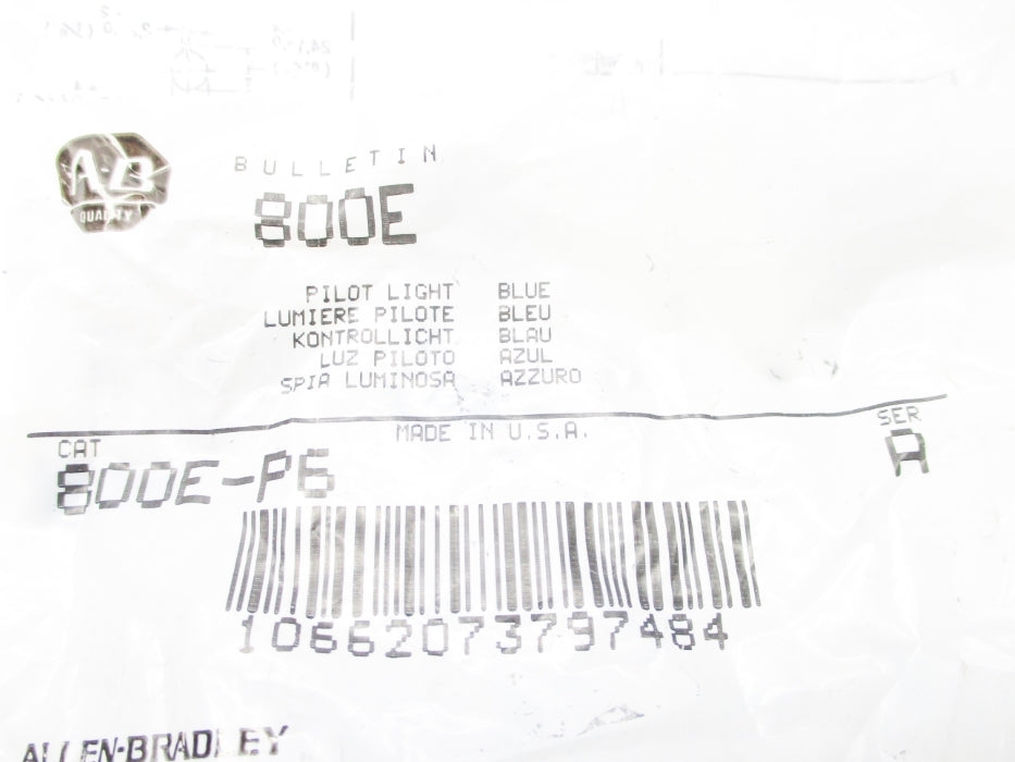 INDUSTRIAL SPARE PART 800E-P6 SER. A NSMP