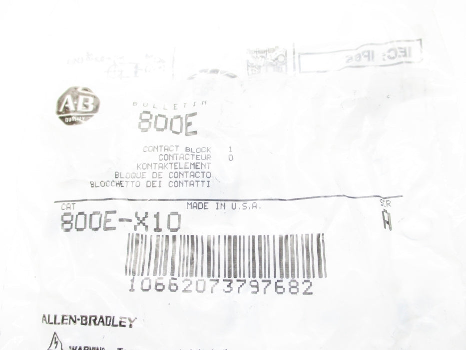 INDUSTRIAL SPARE PART 800E-X10 SER. A NSMP