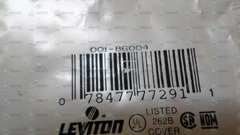 LEVITON 001-86004 SINGLE RECEPTACLE WALLPLATE * NEW IN FACTORY BAG *