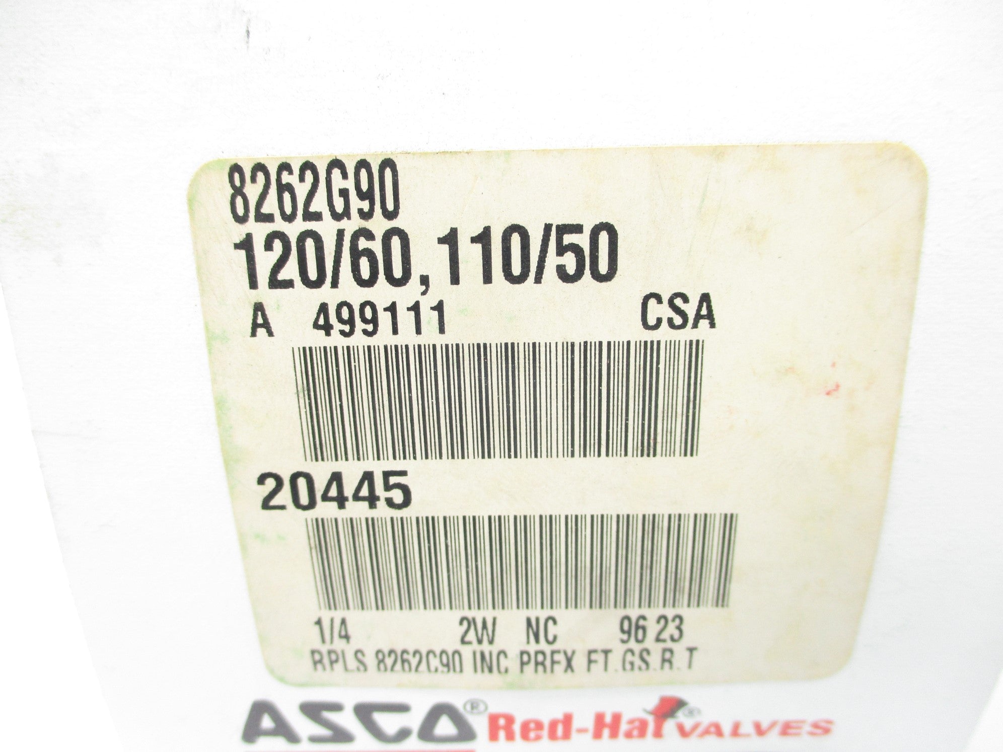 ASCO 8262G90 110/120V 27-36PSI NSMP