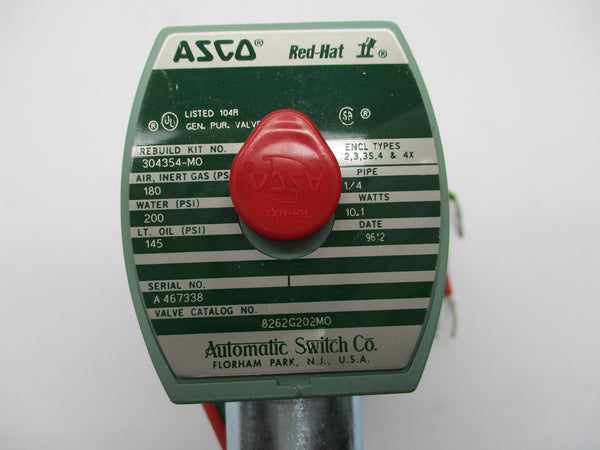 ASCO 8262G202MO 110/120V 145-200PSI NSNP
