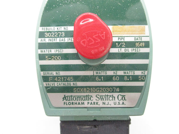 ASCO SCX8210G203074 110/120V 5-200PSI NSNP