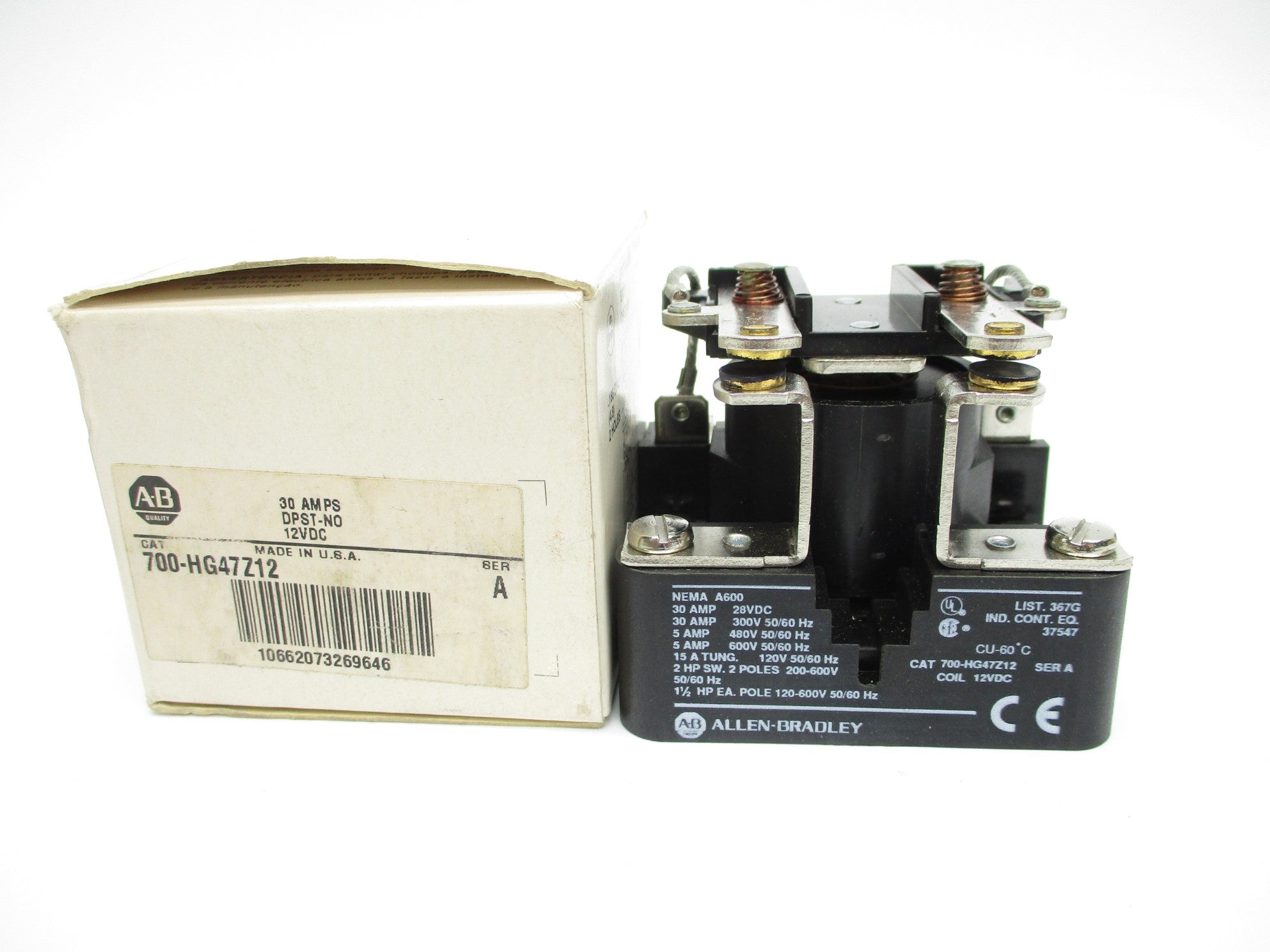 INDUSTRIAL SPARE PART 700-HG47Z12 SER. A 30A 12VDC (WH) NSMP