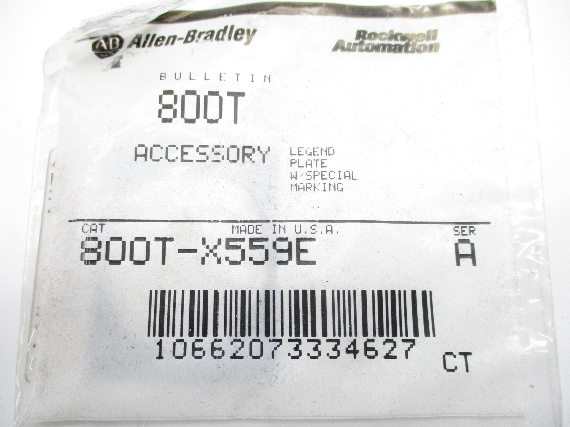 INDUSTRIAL SPARE PART 800T-X559E SER. A NSMP