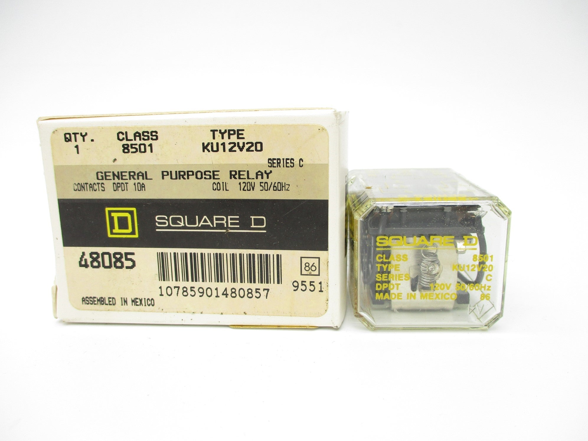 SQUARE D 8501KU12V20 SER. C 120V 10A NSMP