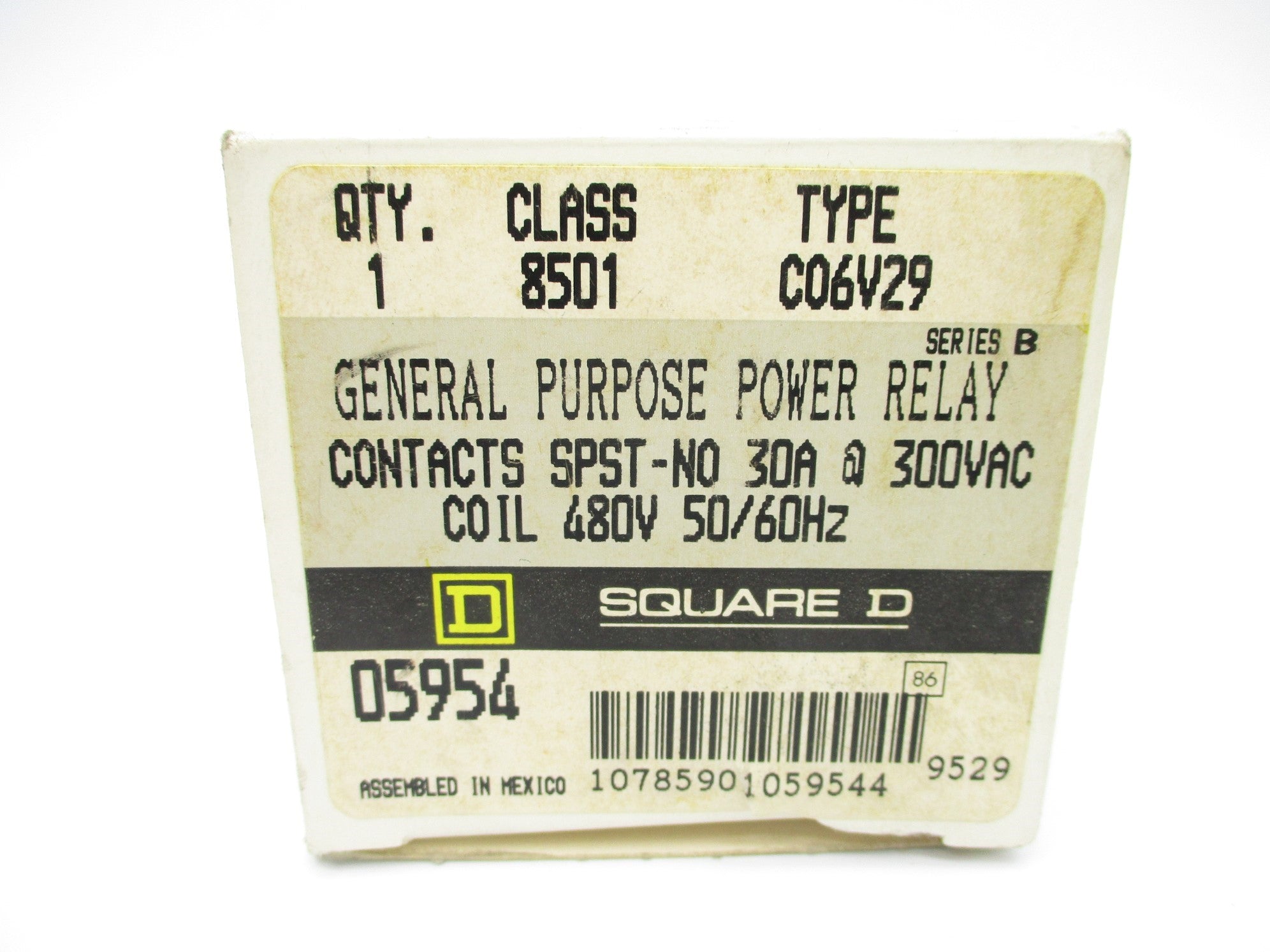 SQUARE D 8501CO6V29 SER. B 480V 12A NSMP