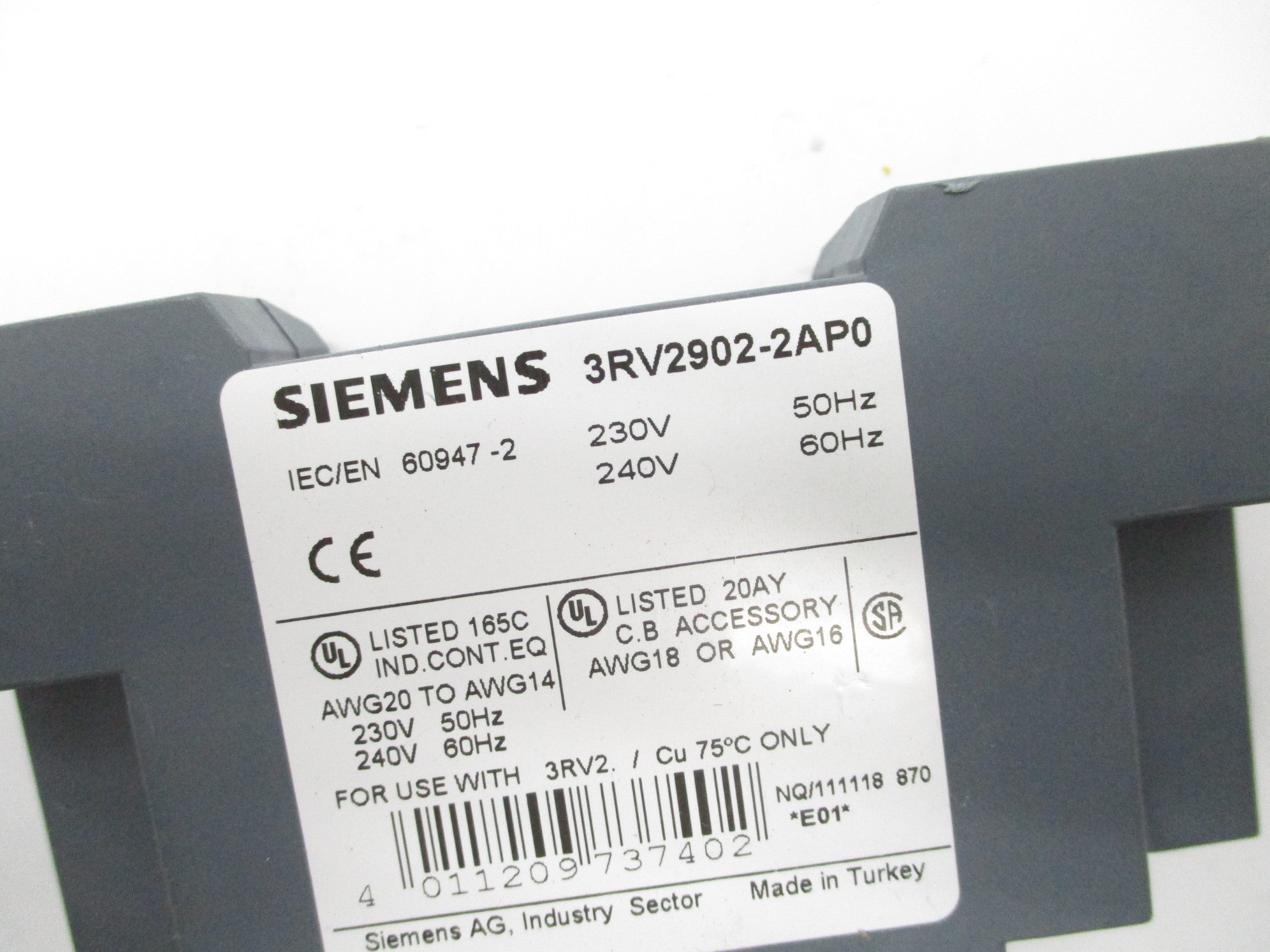 SIEMENS 3RV2902-2AP0 NSNP
