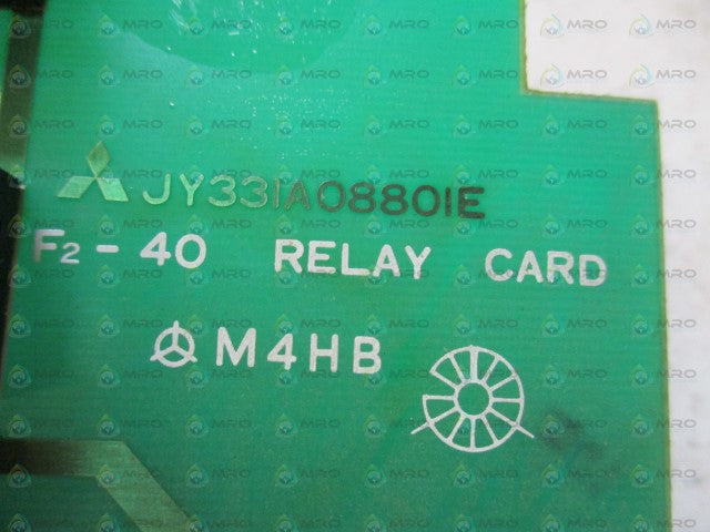 MITSUBISHI JY331A08801E F2-40 M4HB PROGRAMMABLE CONTROLLER RELAY BOARD *USED*