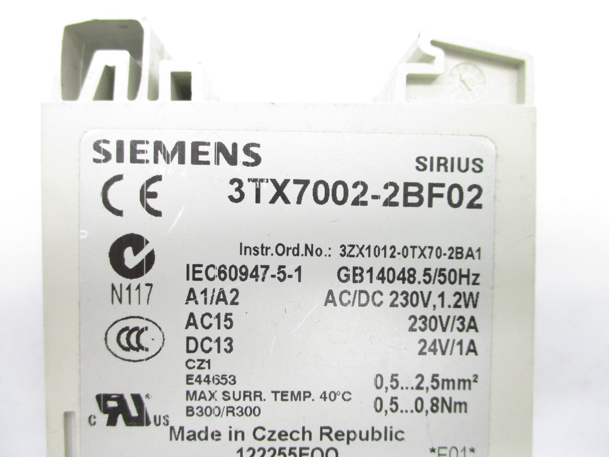 SIEMENS 3TX7002-2BF02 NSNP