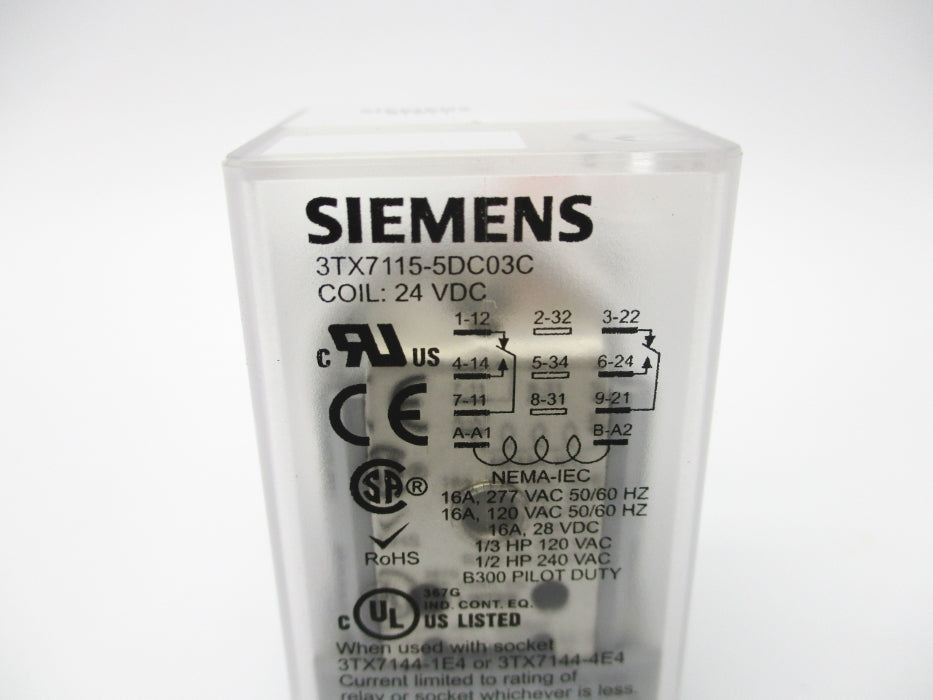 SIEMENS 3TX7115-5DC03C 24VDC 16A UNMP