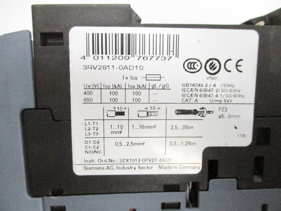 SIEMENS 3RV2811-0AD10 NSNP