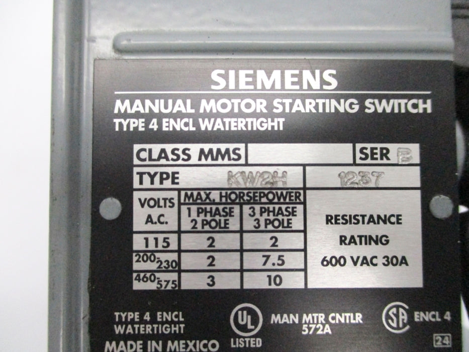 SIEMENS MMSKW2H SER. B NSNP