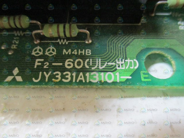 MITSUBISHI F2-60 JY331A13101 PROGRAMMABLE CONTROLLER RELAY BOARD *USED*