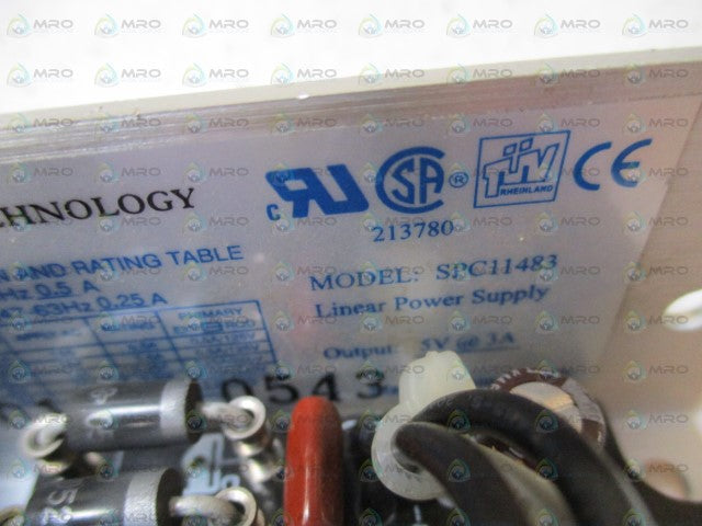 SPC TECHNOLOGY SPC11483 LINEAR POWER SUPPLY *USED*