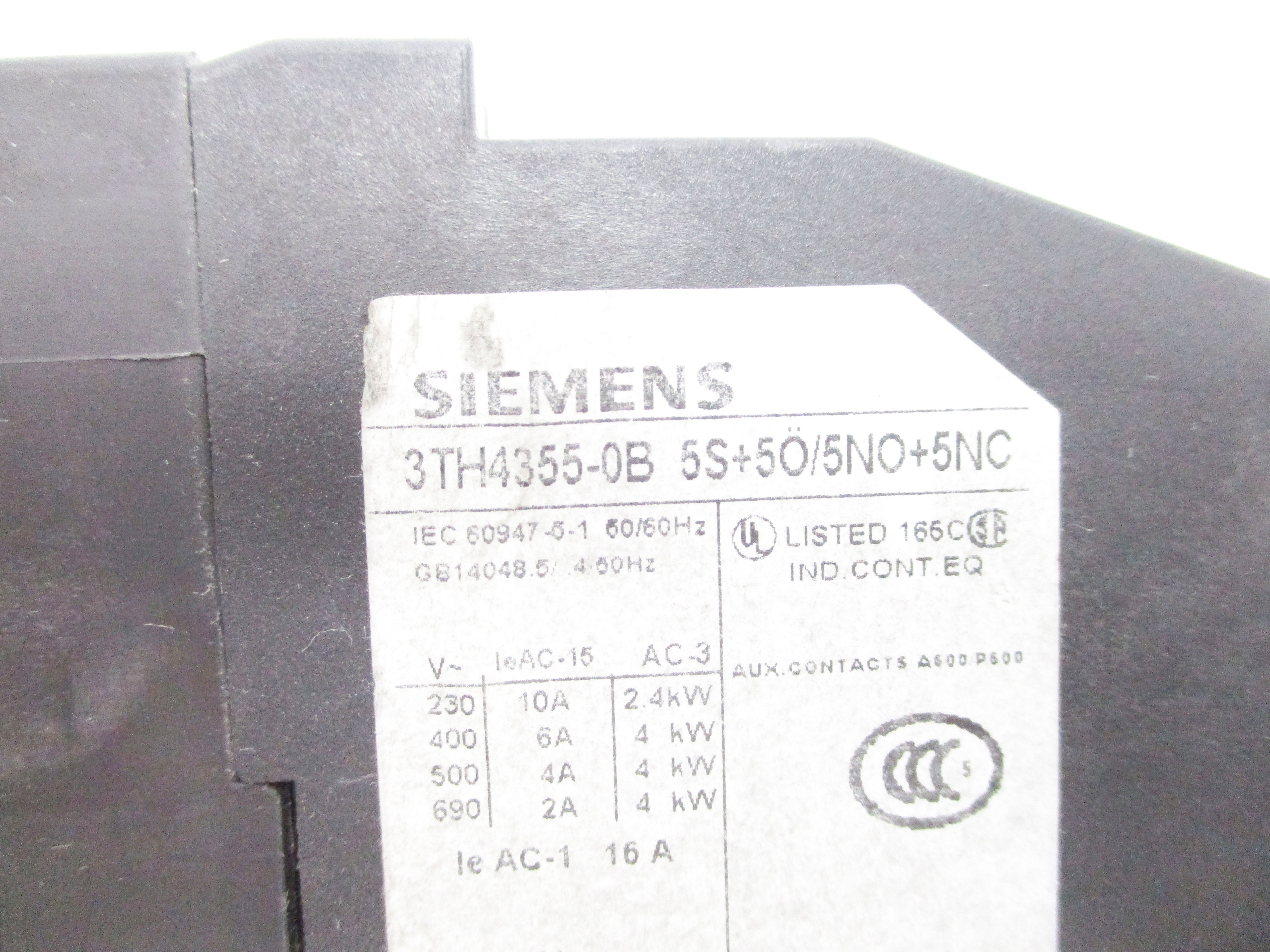 SIEMENS 3TH4355-0B 110VDC NSNP