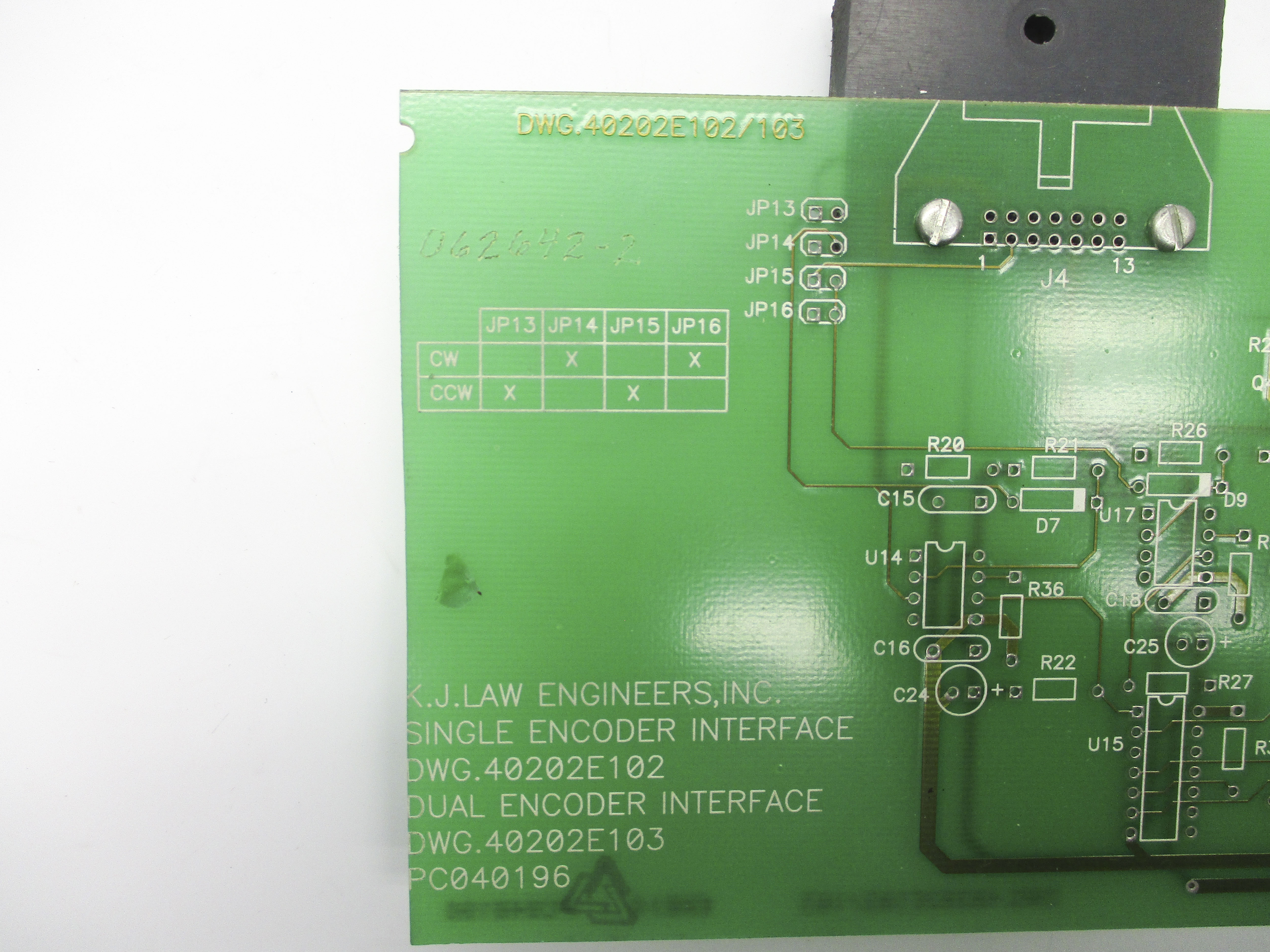 K.J. LAW ENGINEERS 40202E102/103 ( AS PICTURED) UNMP