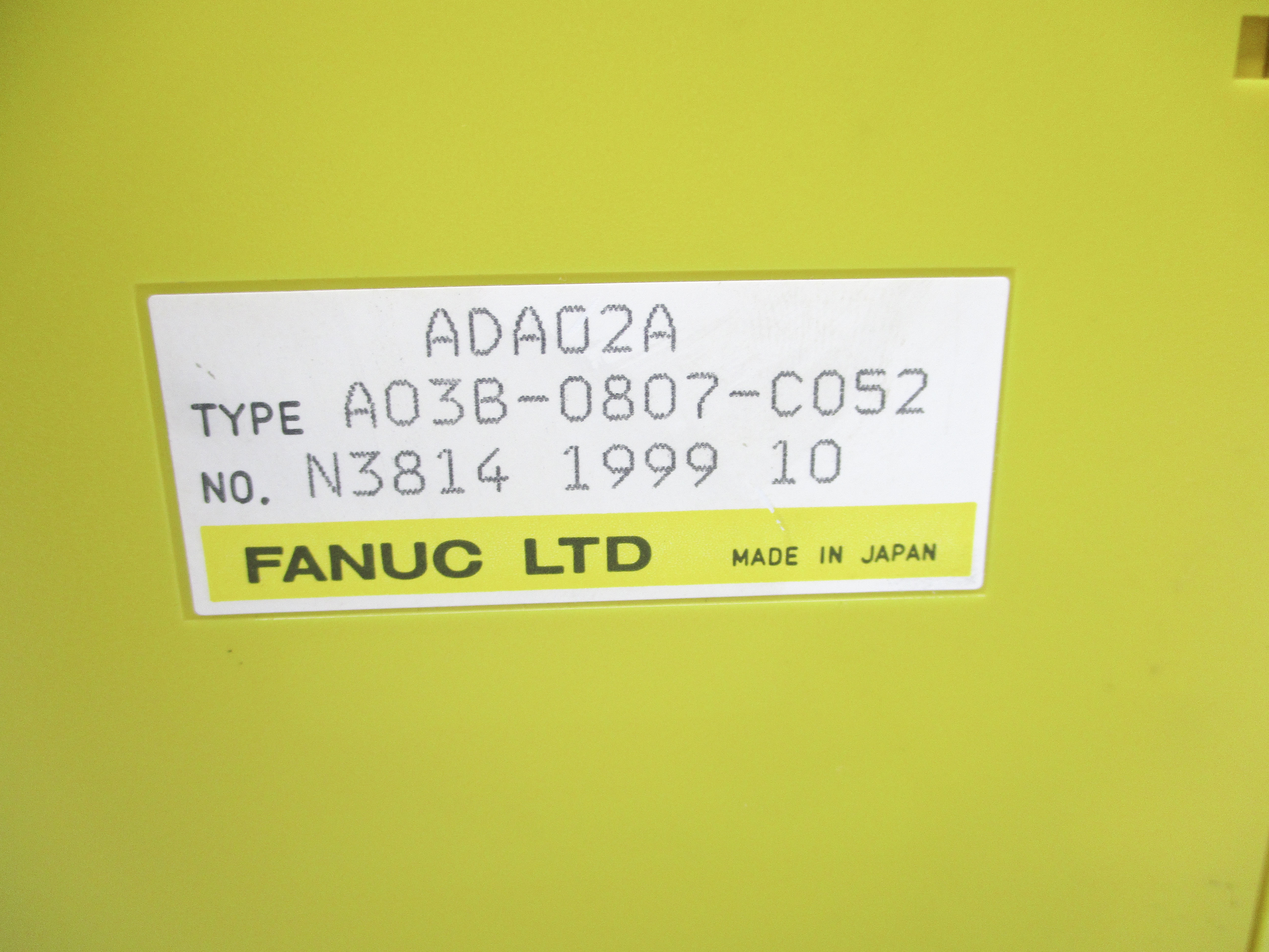FANUC A03B-0807-C052 ADA02A NSNP