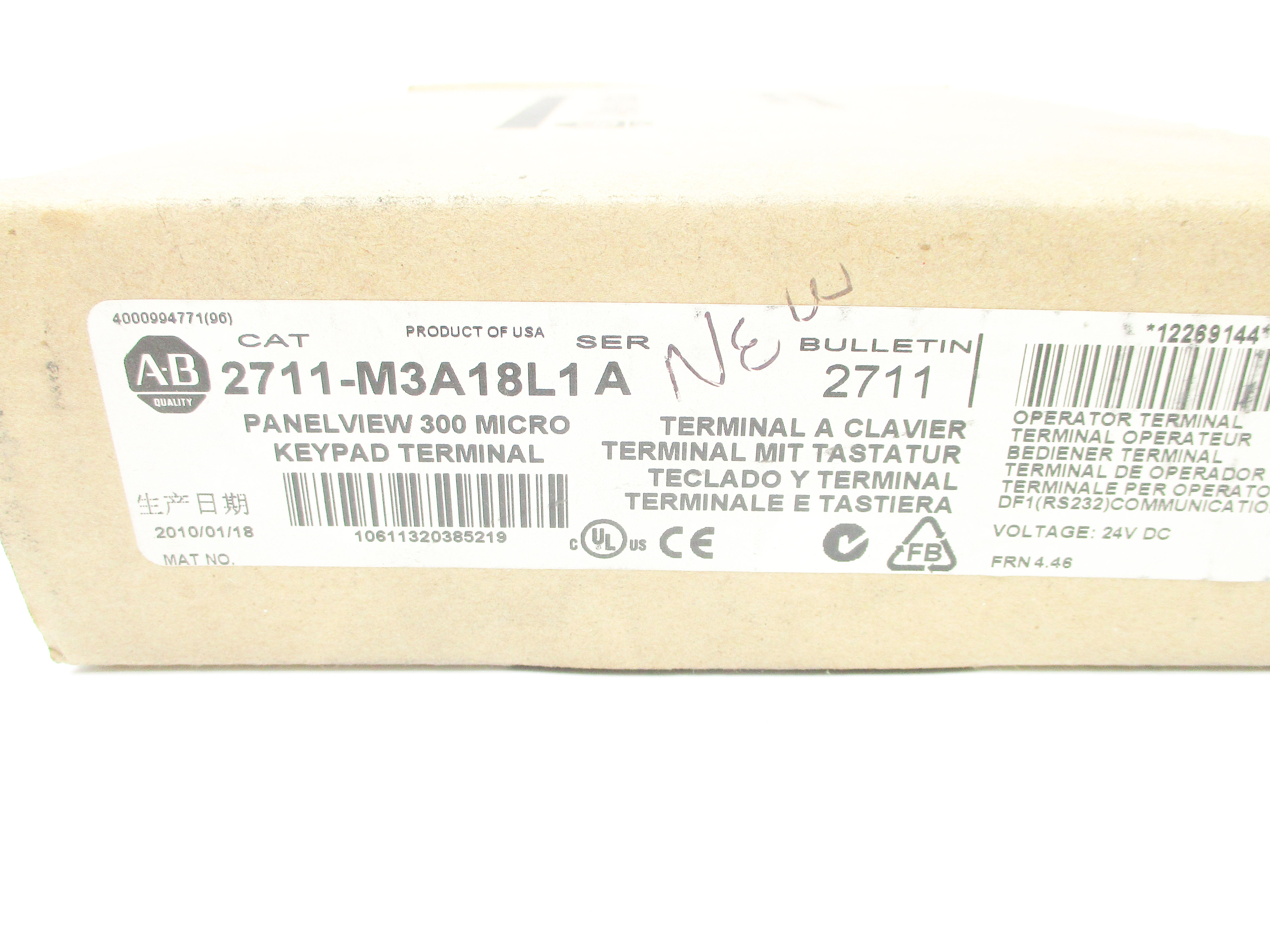 INDUSTRIAL SPARE PART 2711-M3A18L1 SER. A F/W 4.46 DATE: 2010 NSFS
