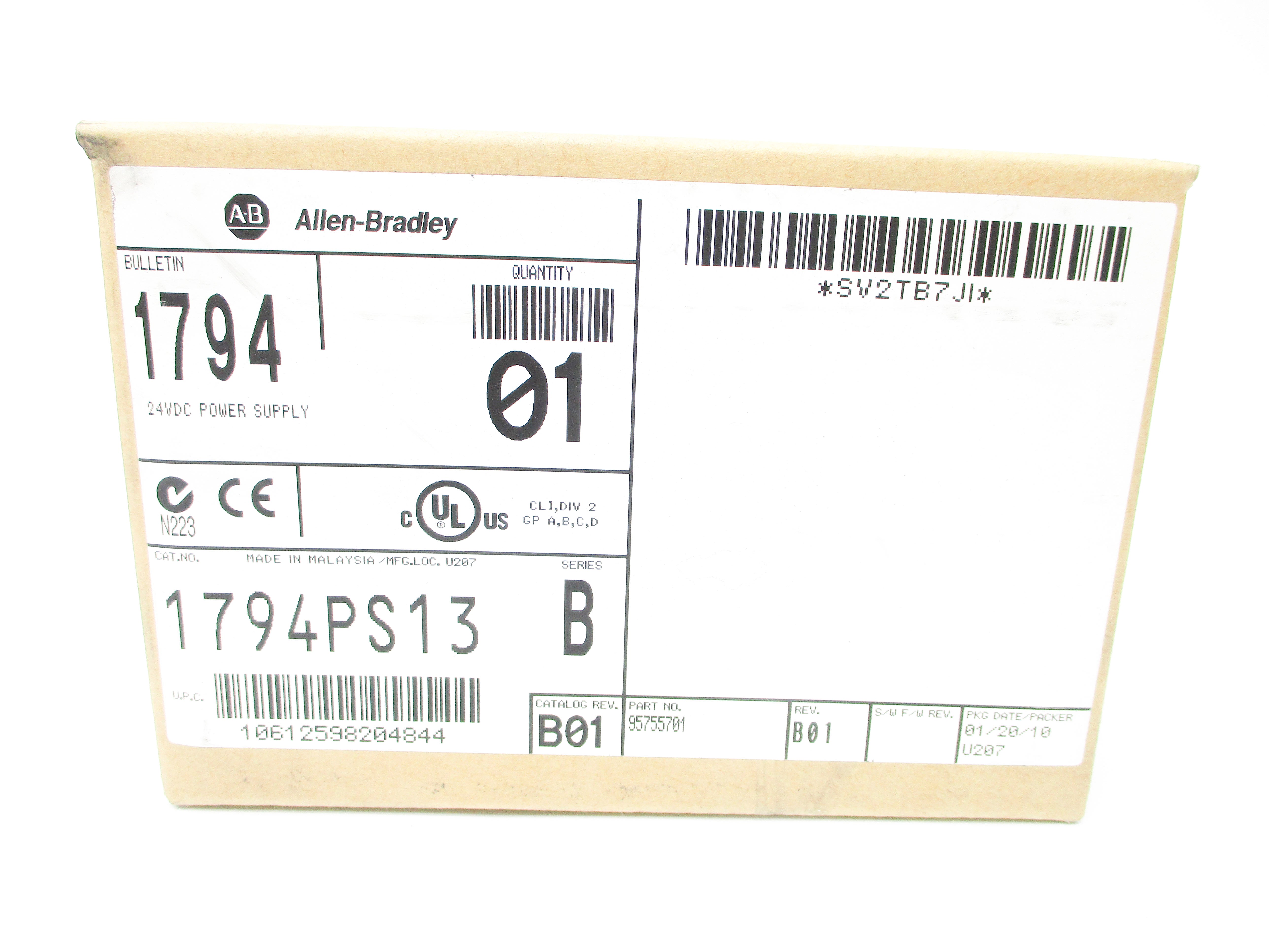 ALLEN BRADLEY 1794-PS13 SER. B DATE: 2010 NSFS