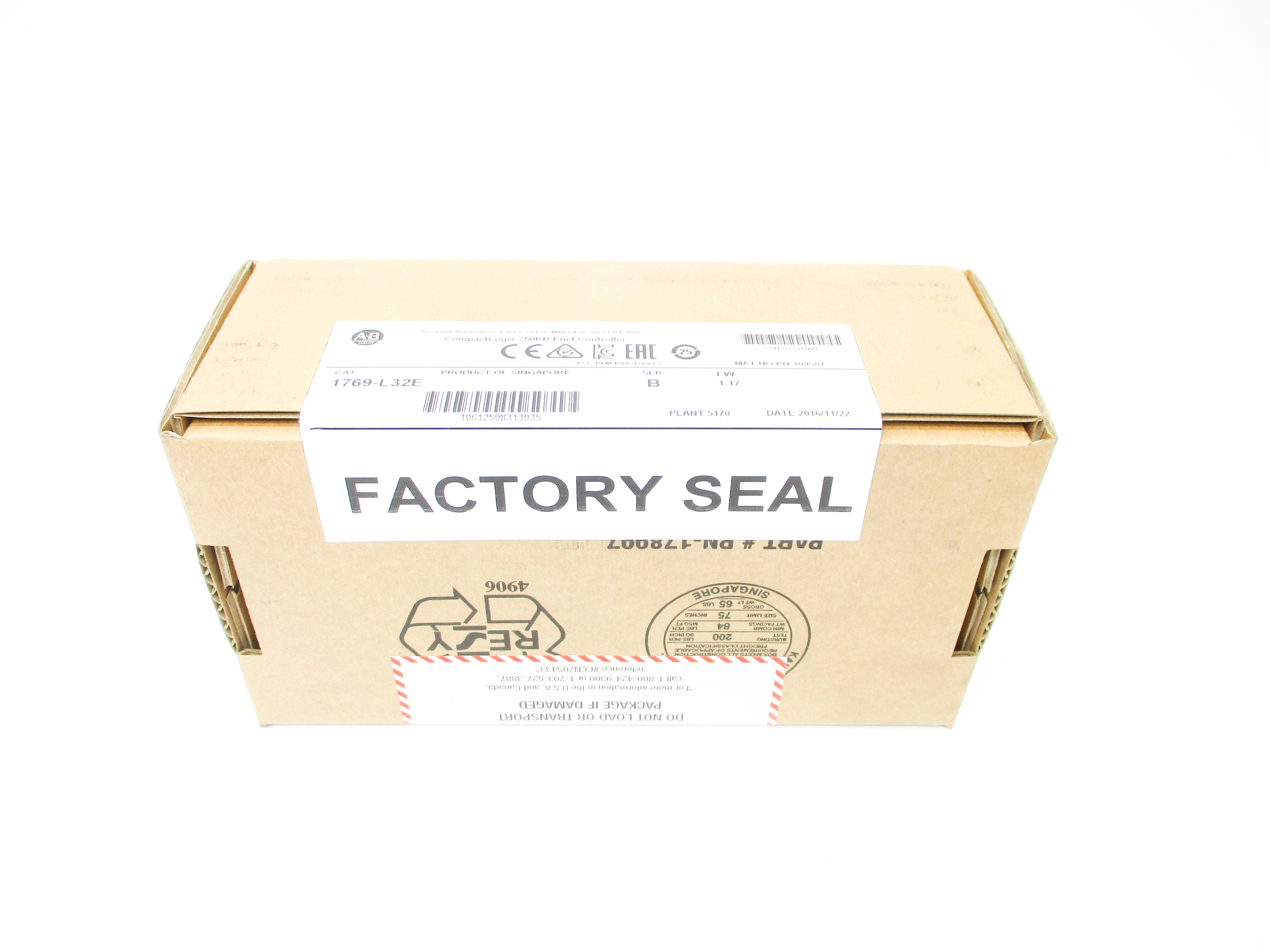 ALLEN BRADLEY 1769-L32E SER. B F/W 1.17 DATE: 2016 NSFS