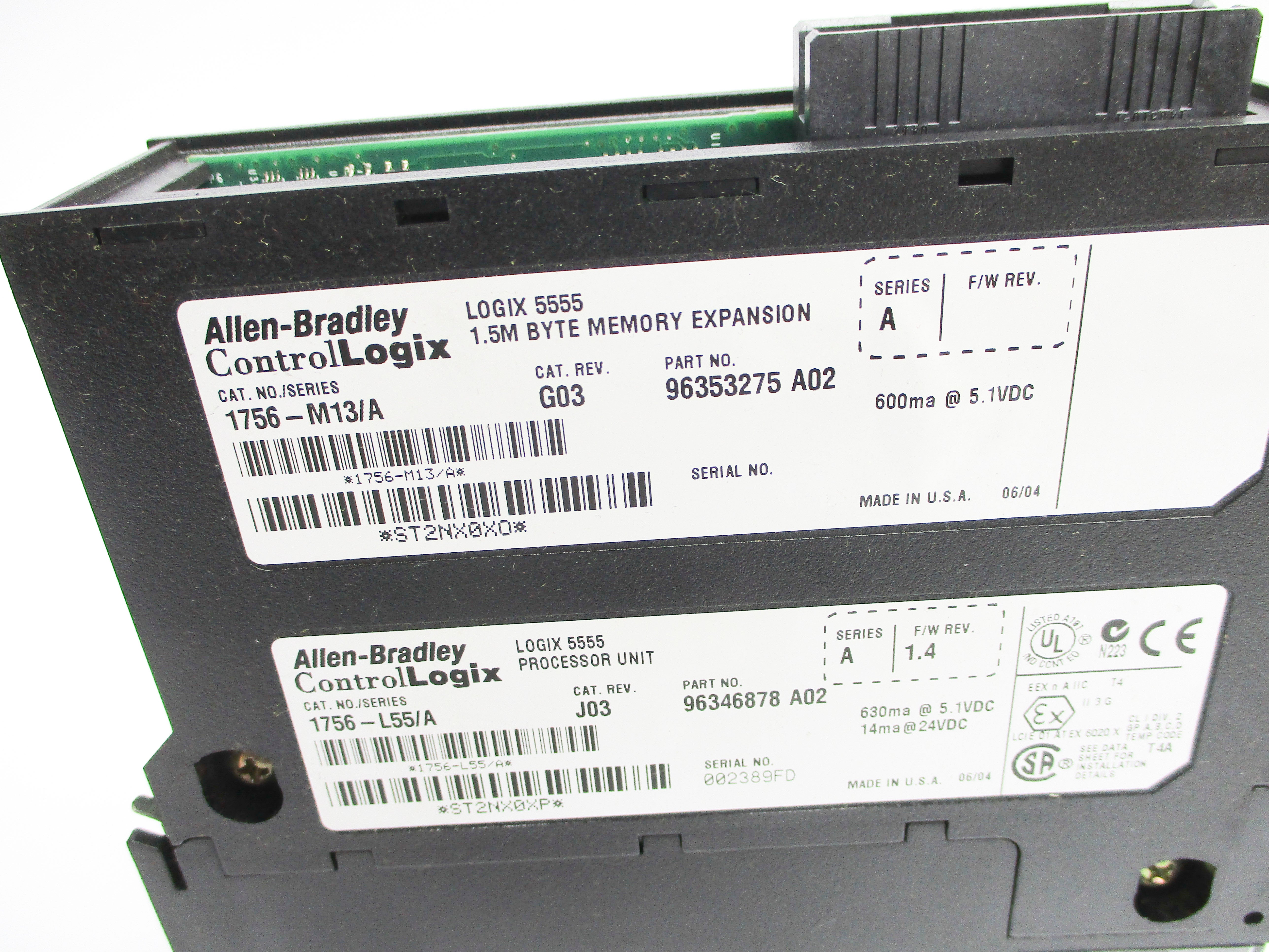 ALLEN BRADLEY 1756-L55M13 SER. A F/W 1.4 NSNP