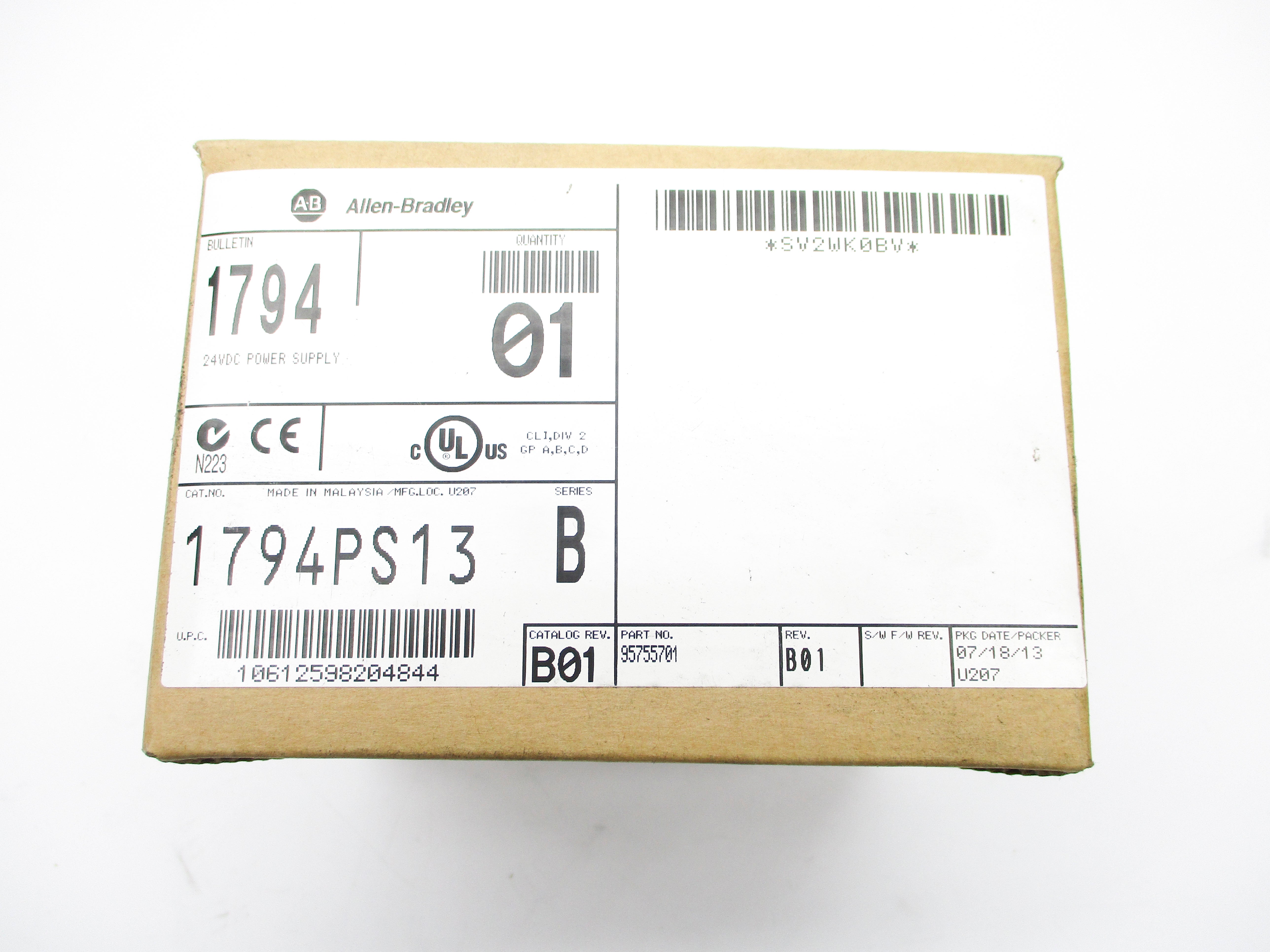 ALLEN BRADLEY 1794-PS13 SER. B DATE: 2013 NSFS