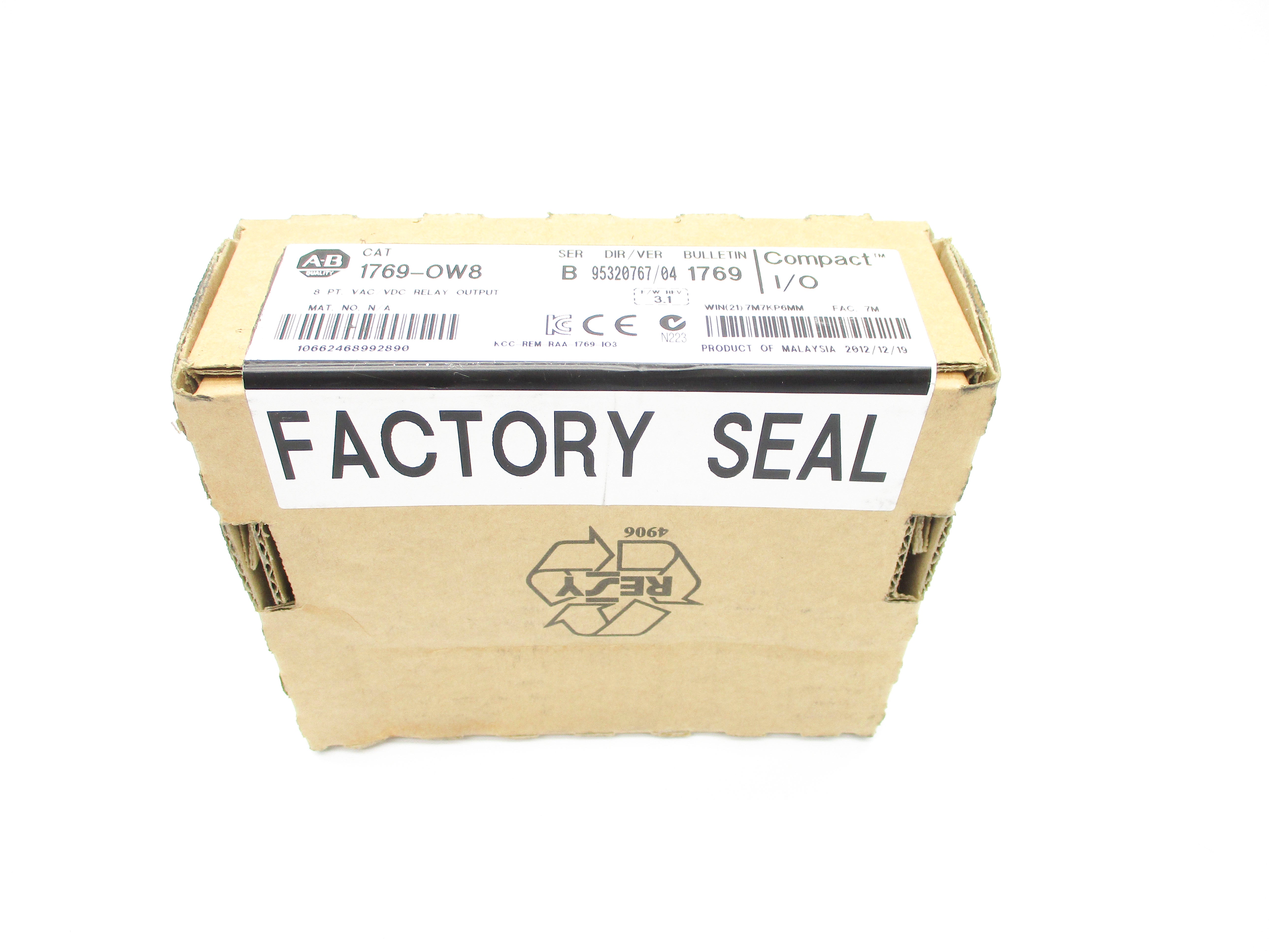 ALLEN BRADLEY 1769-OW8 SER. B F/W 3.1 DATE: 2012 NSFS