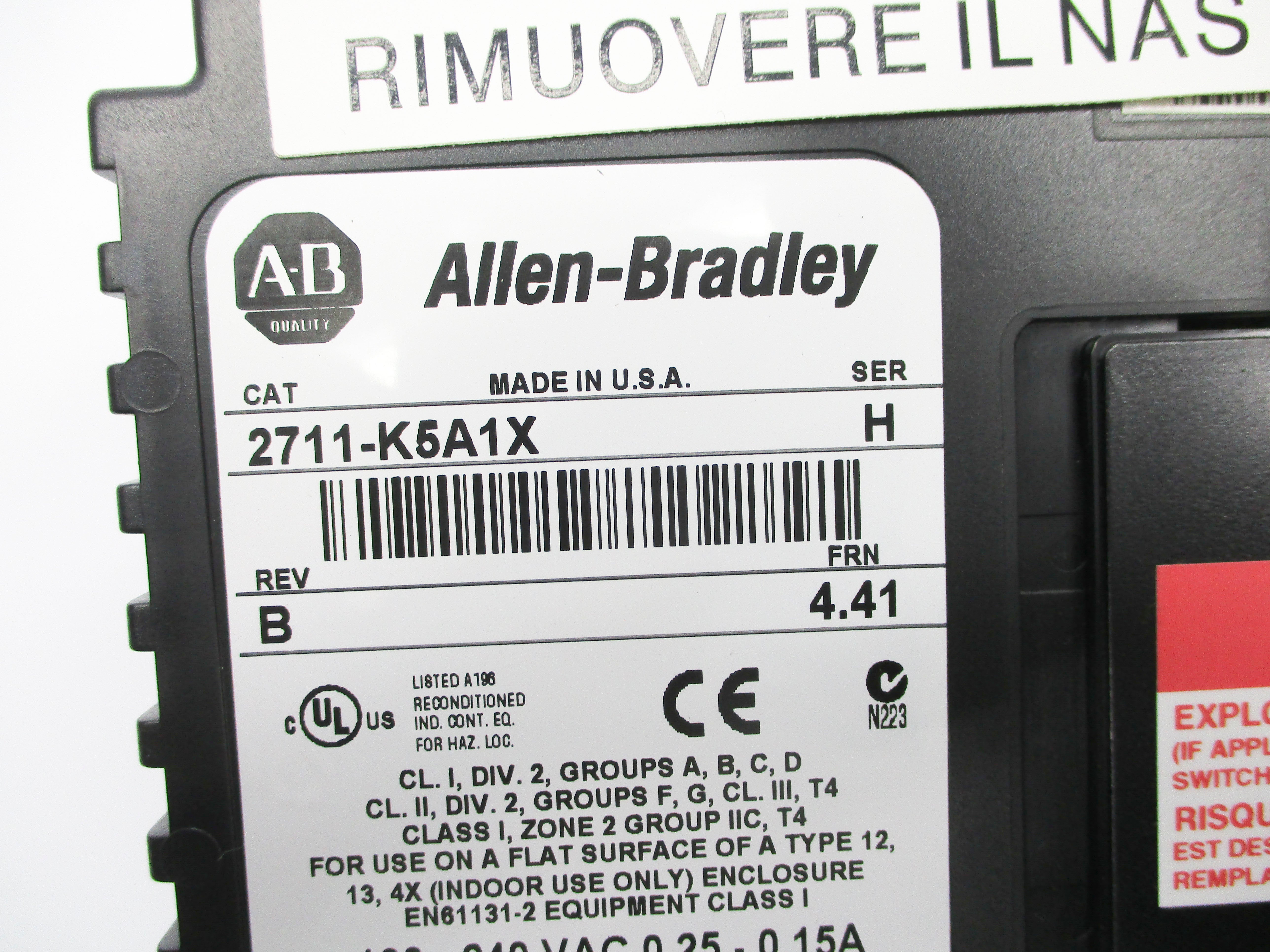 INDUSTRIAL SPARE PART 2711-K5A1X SER. H F/W 4.41 NSNP