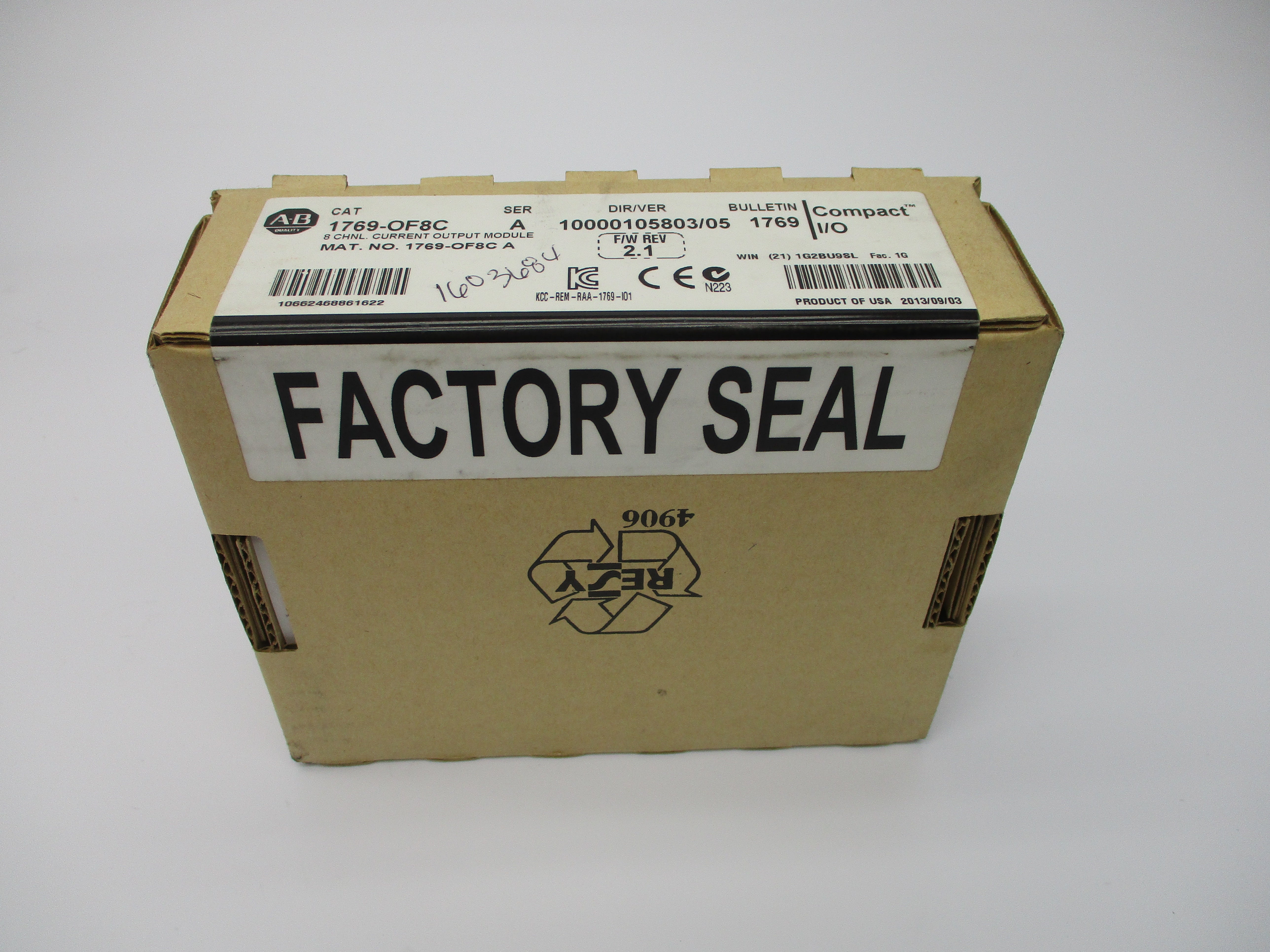 ALLEN BRADLEY 1769-OF8C SER. A F/W 2.1 DATE: 2013 NSFS
