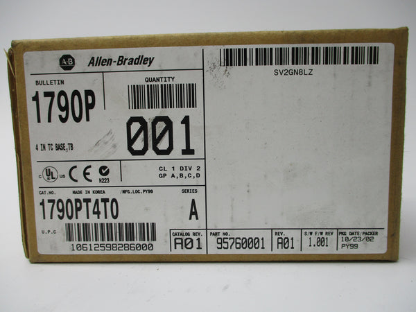 ALLEN BRADLEY 1790-PT4T0 SER. A F/W 1.001 DATE: 2002 NSFS