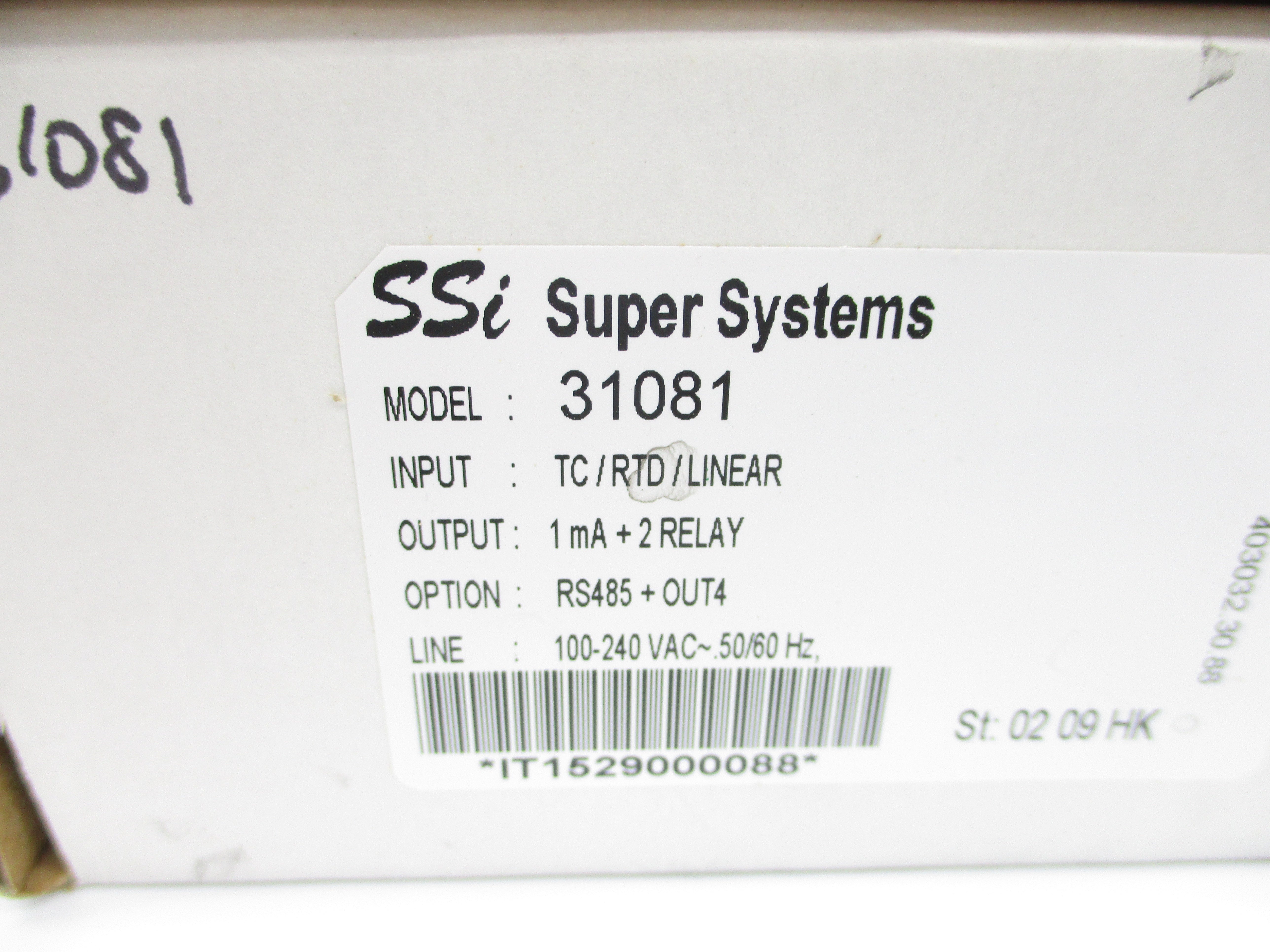 SUPER SYSTEMS 31081 100-240VAC NSMP