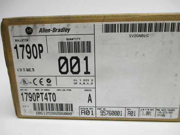 ALLEN BRADLEY 1790-PT4T0 SER. A F/W 1.001 NSMP