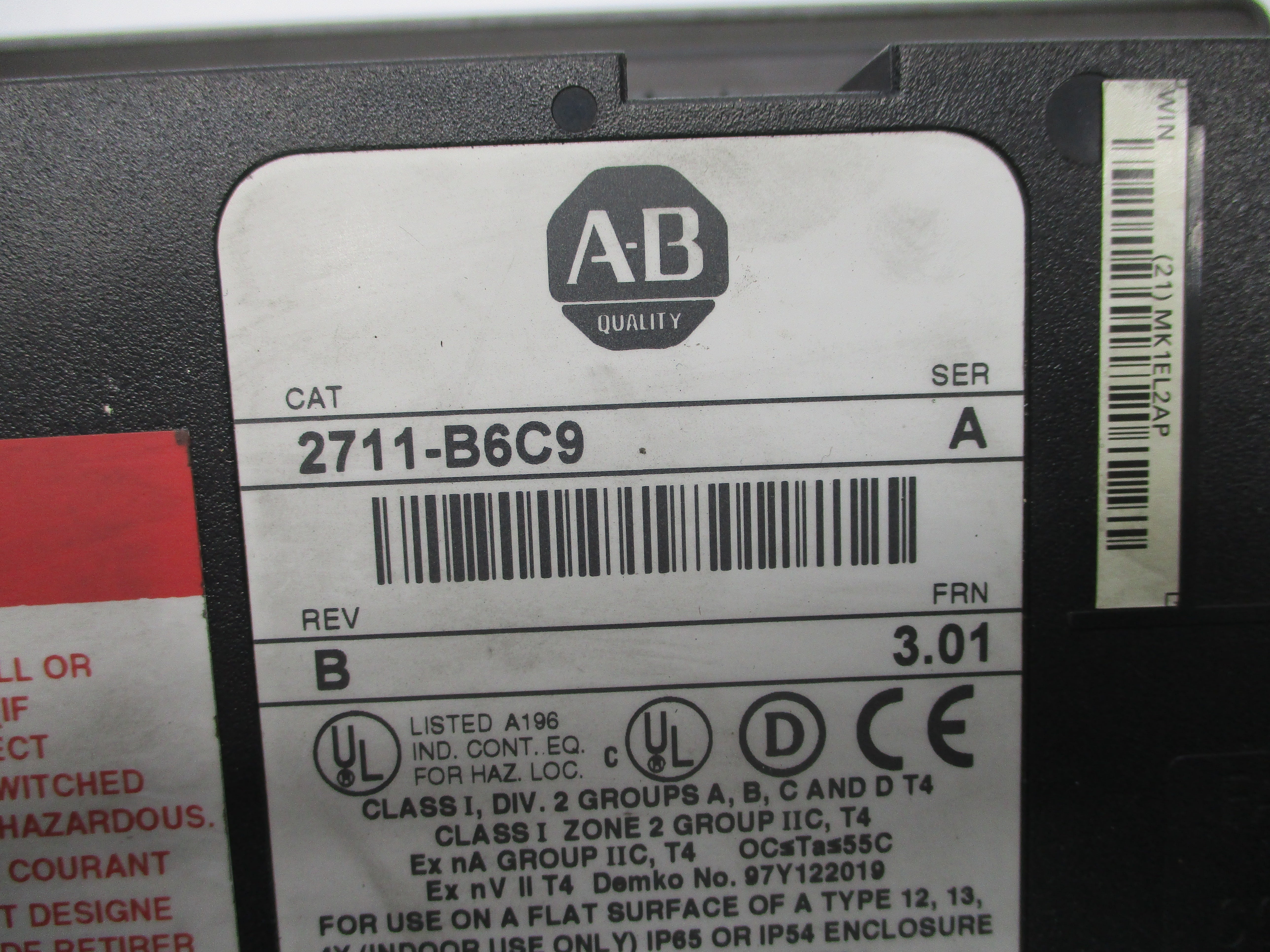 INDUSTRIAL SPARE PART 2711-B6C9 SER. A F/W 3.01 UNMP