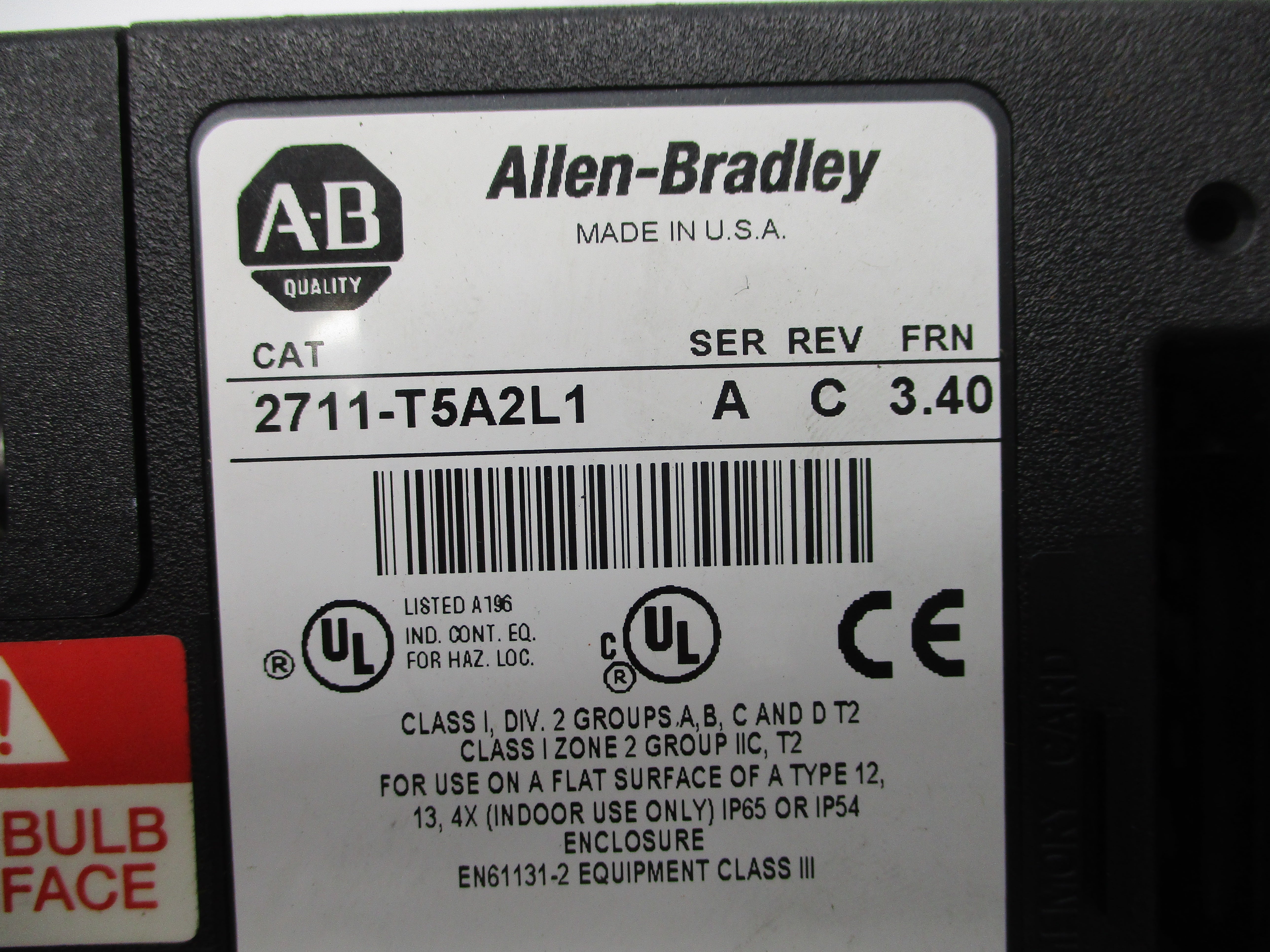INDUSTRIAL SPARE PART 2711-T5A2L1 SER. A F/W 3.40 UNMP