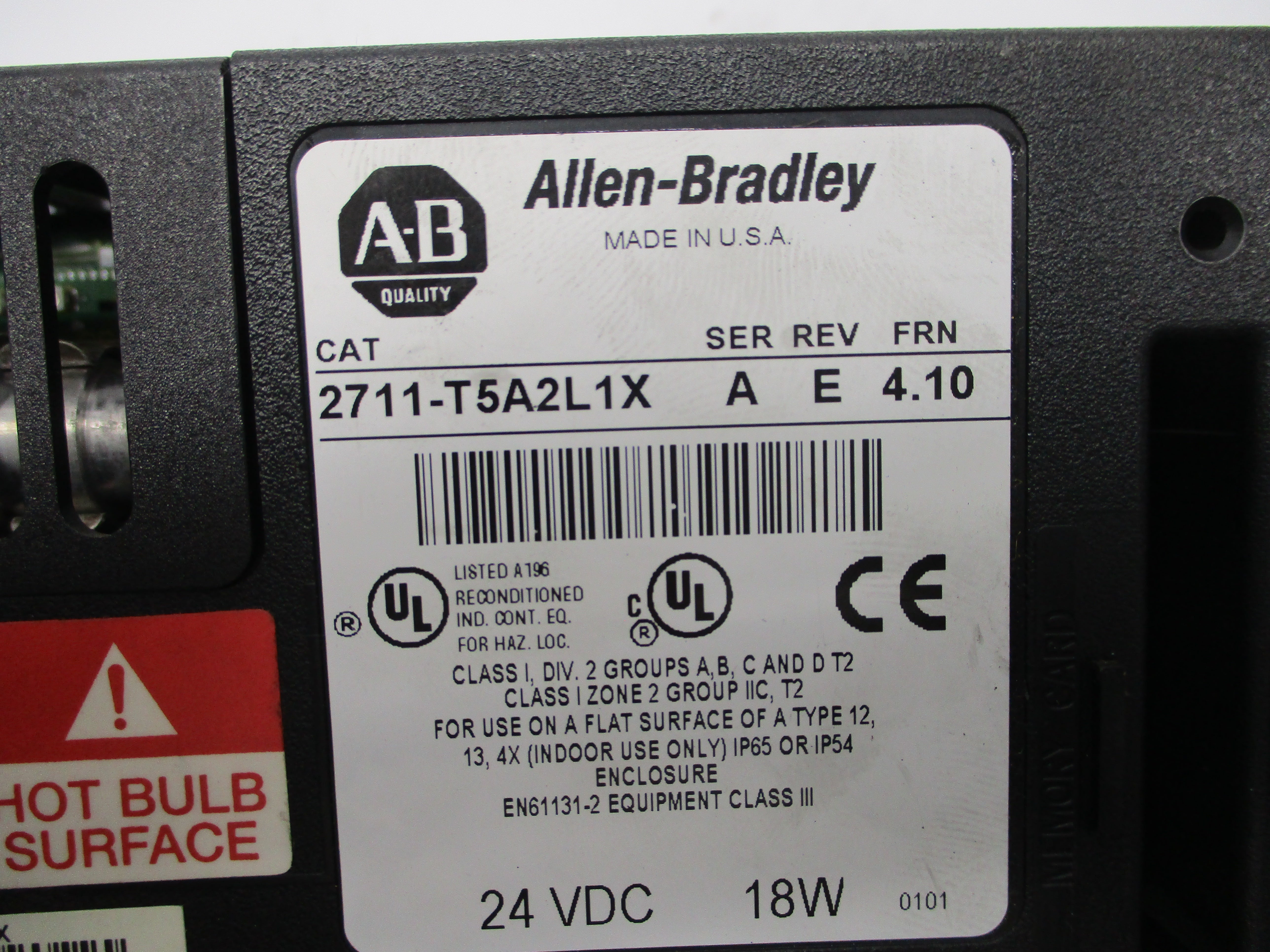 INDUSTRIAL SPARE PART 2711-T5A2L1X SER. A F/W 4.10 UNMP