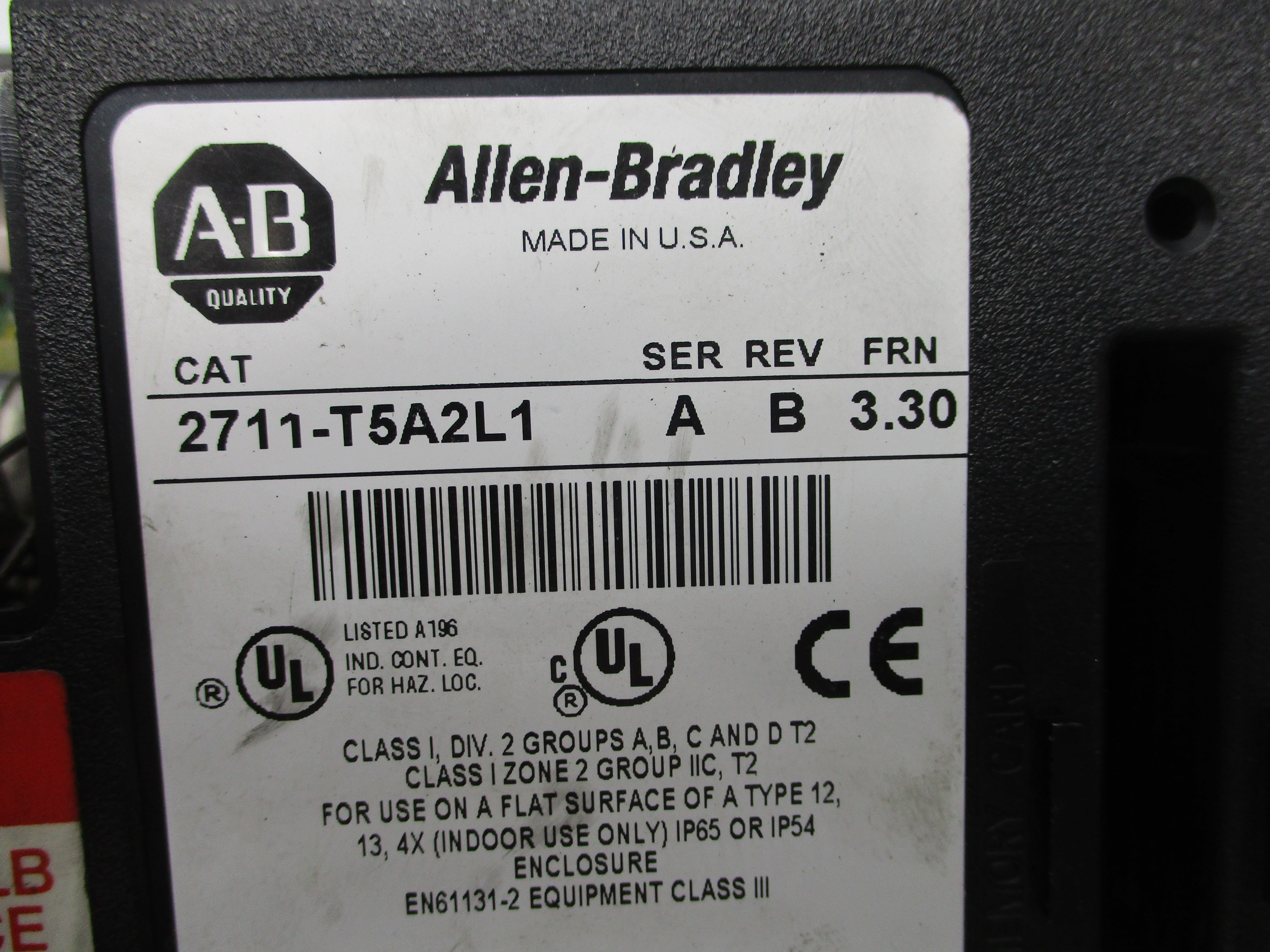 INDUSTRIAL SPARE PART 2711-T5A2L1 SER. A F/W 3.30 UNMP
