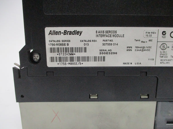 ALLEN BRADLEY 1756-M08SE SER. B F/W 15.32 UNMP