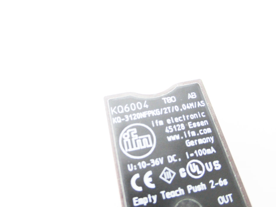 IFM EFECTOR KQ6004 KQ-3120NFPKG/2T/0.04M/AS 10-36VDC NSNP